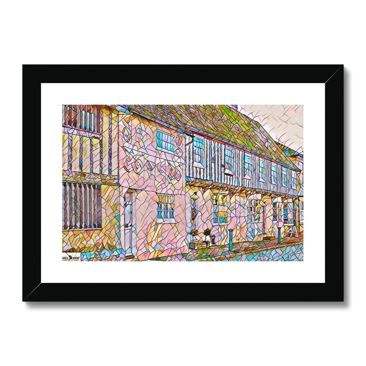 Tudor High Street - Mosaic Framed & Mounted Print