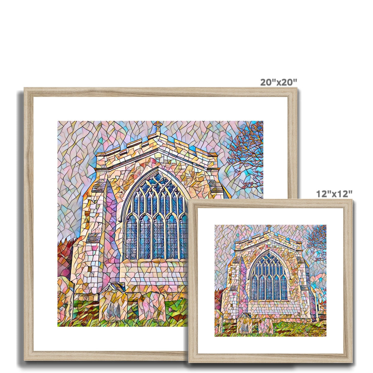 St Mary's East Face - Mosaic Framed & Mounted Print