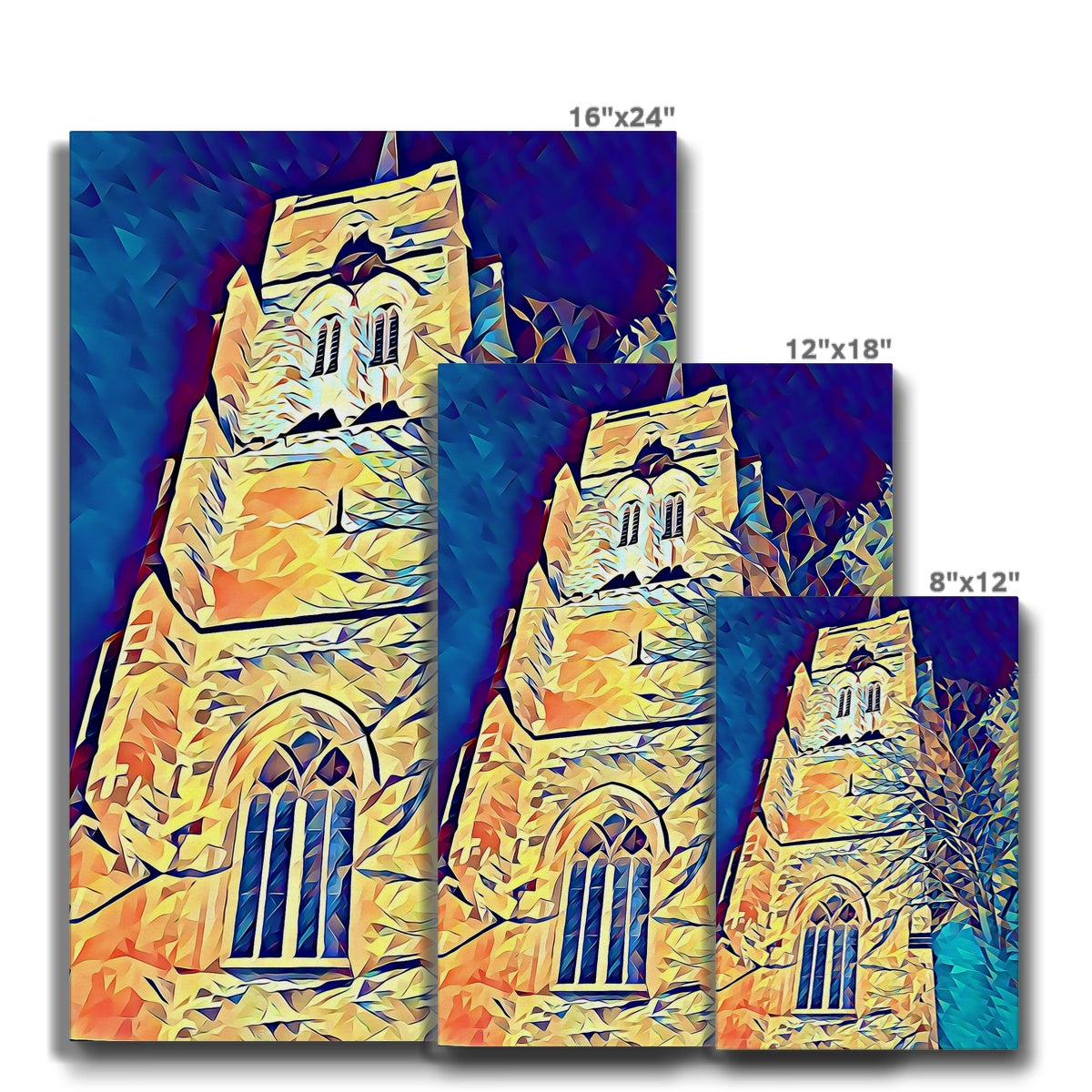 St Mary's Tower North - Poly Art Canvas