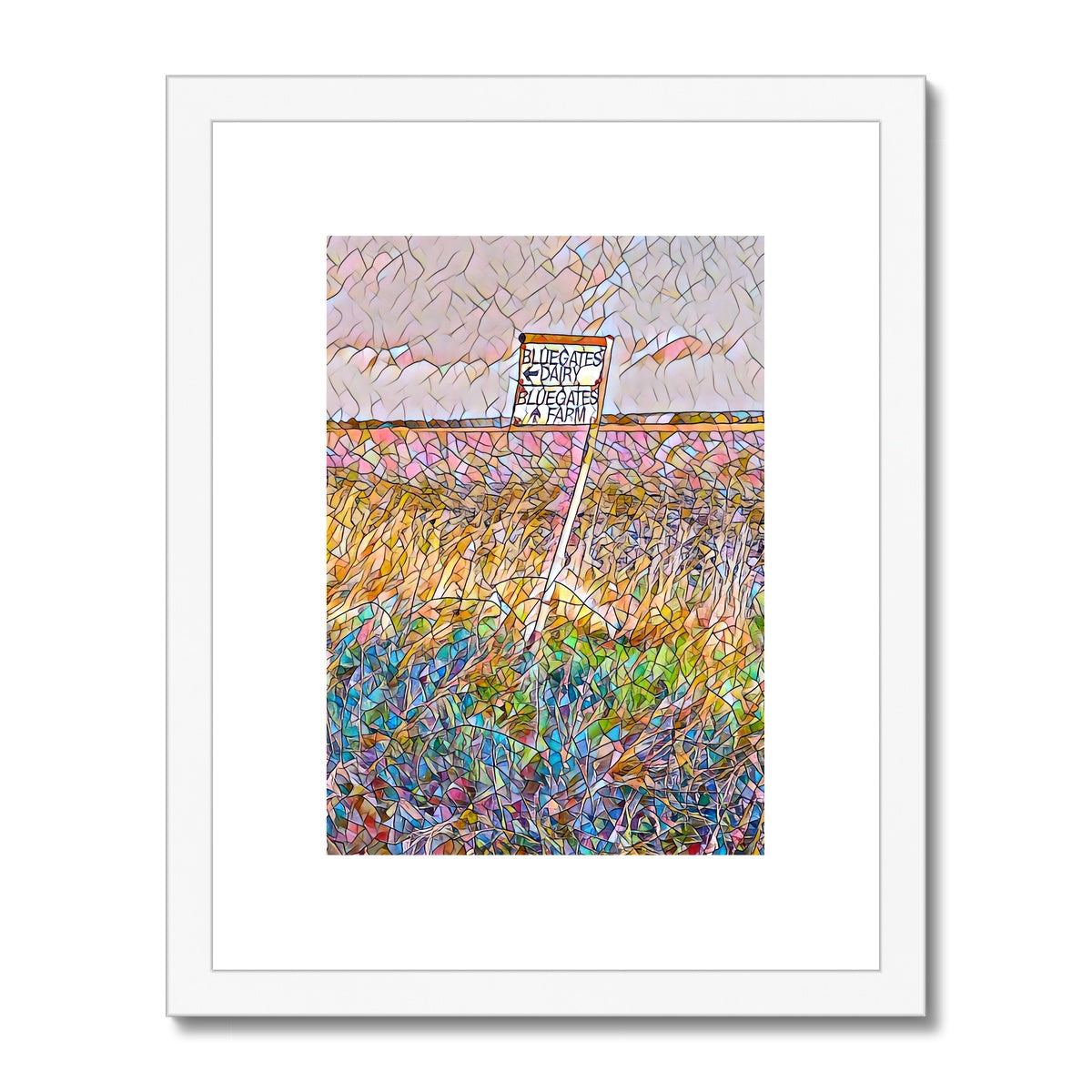 To Bluegates! - Mosaic Framed & Mounted Print