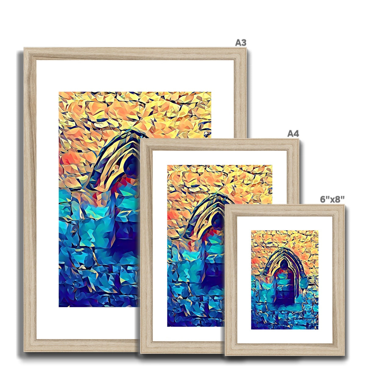 St Mary's Window Arch - Poly Art Framed & Mounted Print