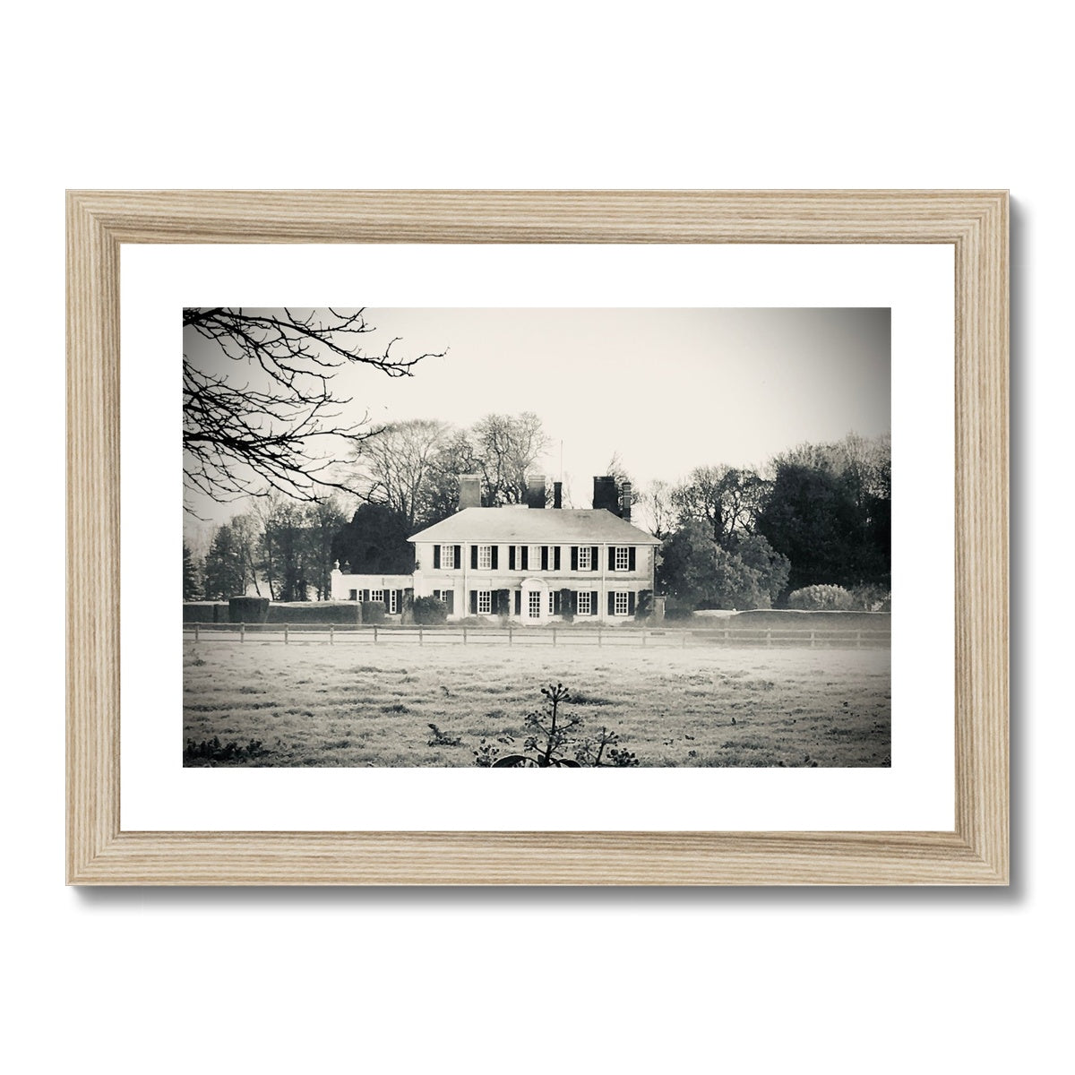 The Bury - Black & White Framed & Mounted Print