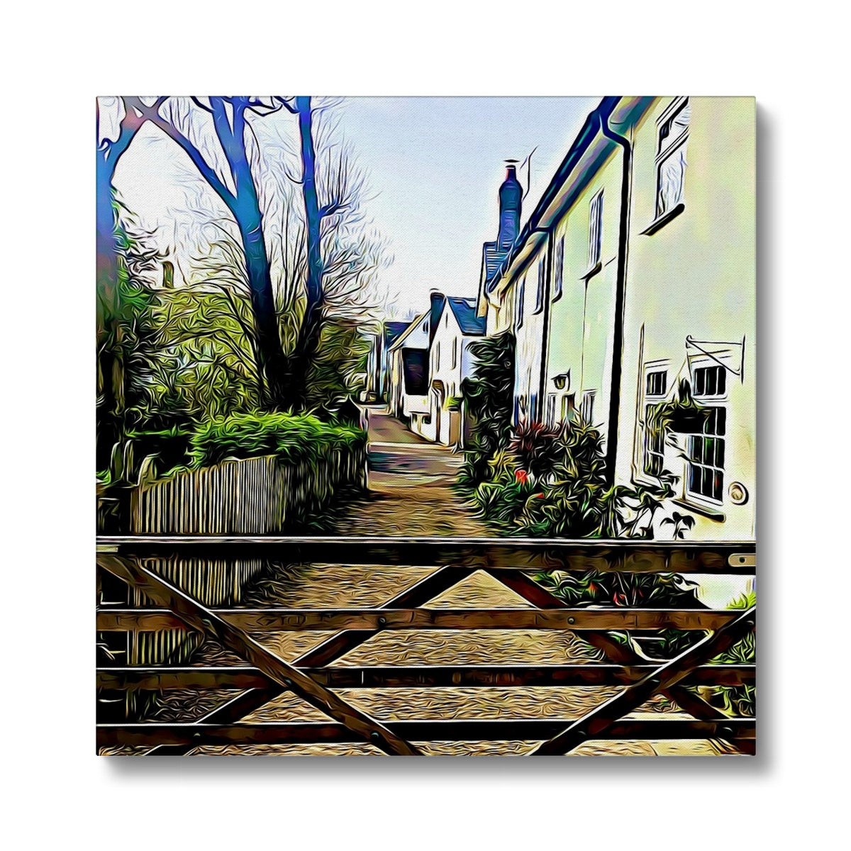 Church Path - Illustrated Canvas