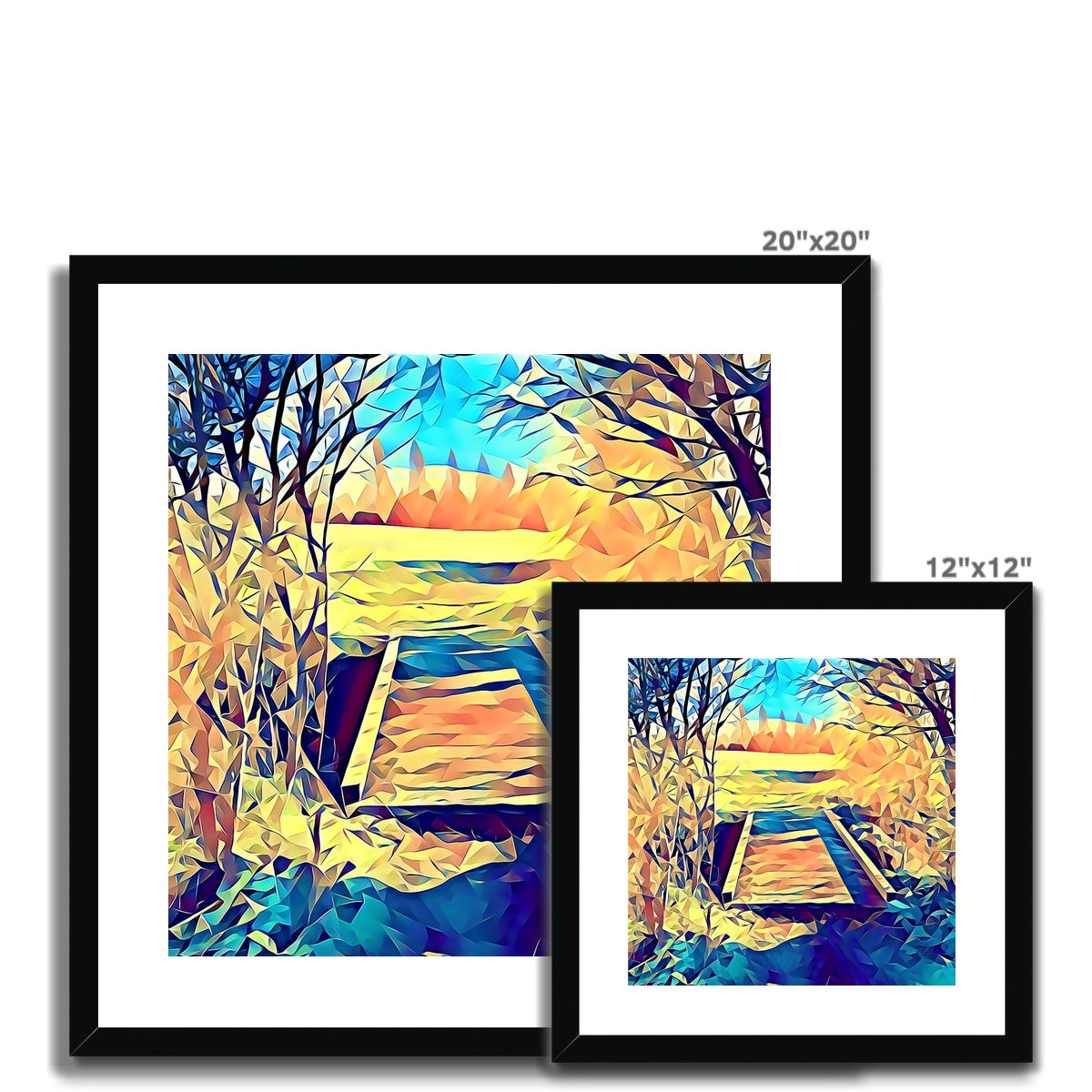 New Bridge - Poly Art Framed & Mounted Print