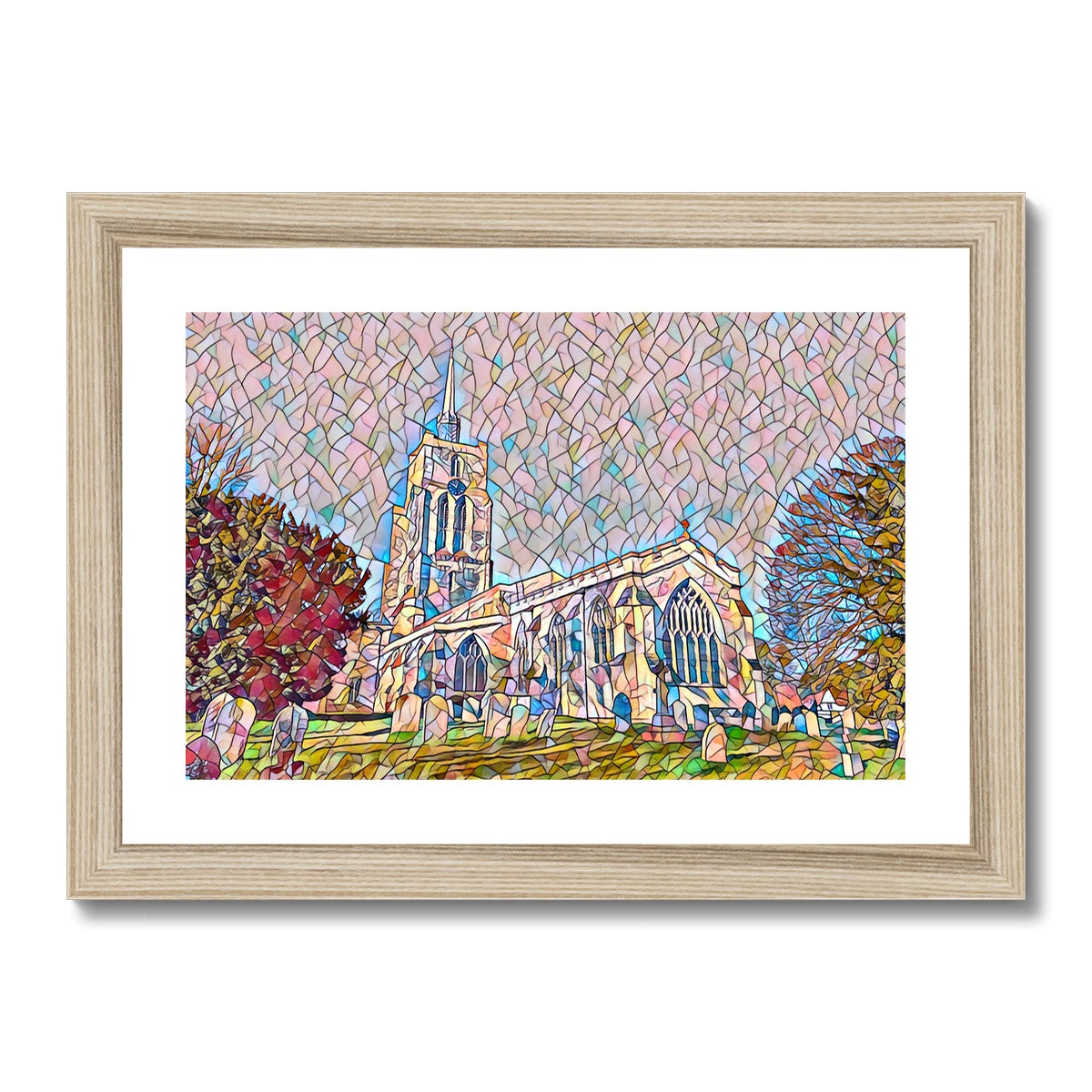 St Mary's from the East - Mosaic Framed & Mounted Print