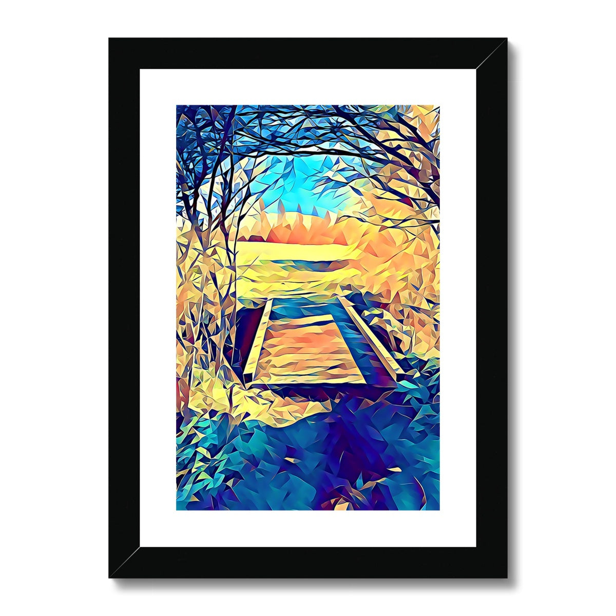 New Bridge - Poly Art Framed & Mounted Print