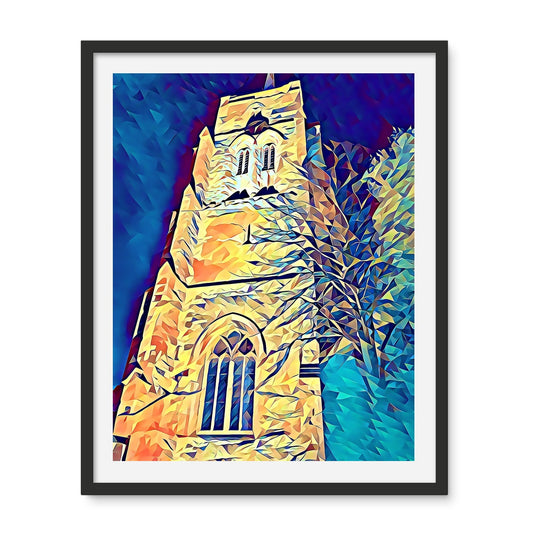 St Mary's Tower North - Poly Art Framed Photo Tile