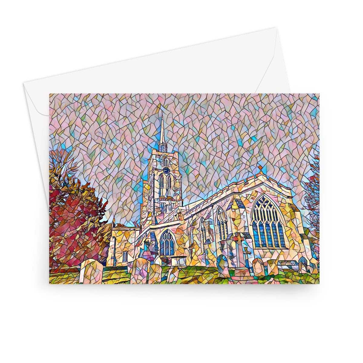 St Mary's Graveyard - Mosaic Greeting Card