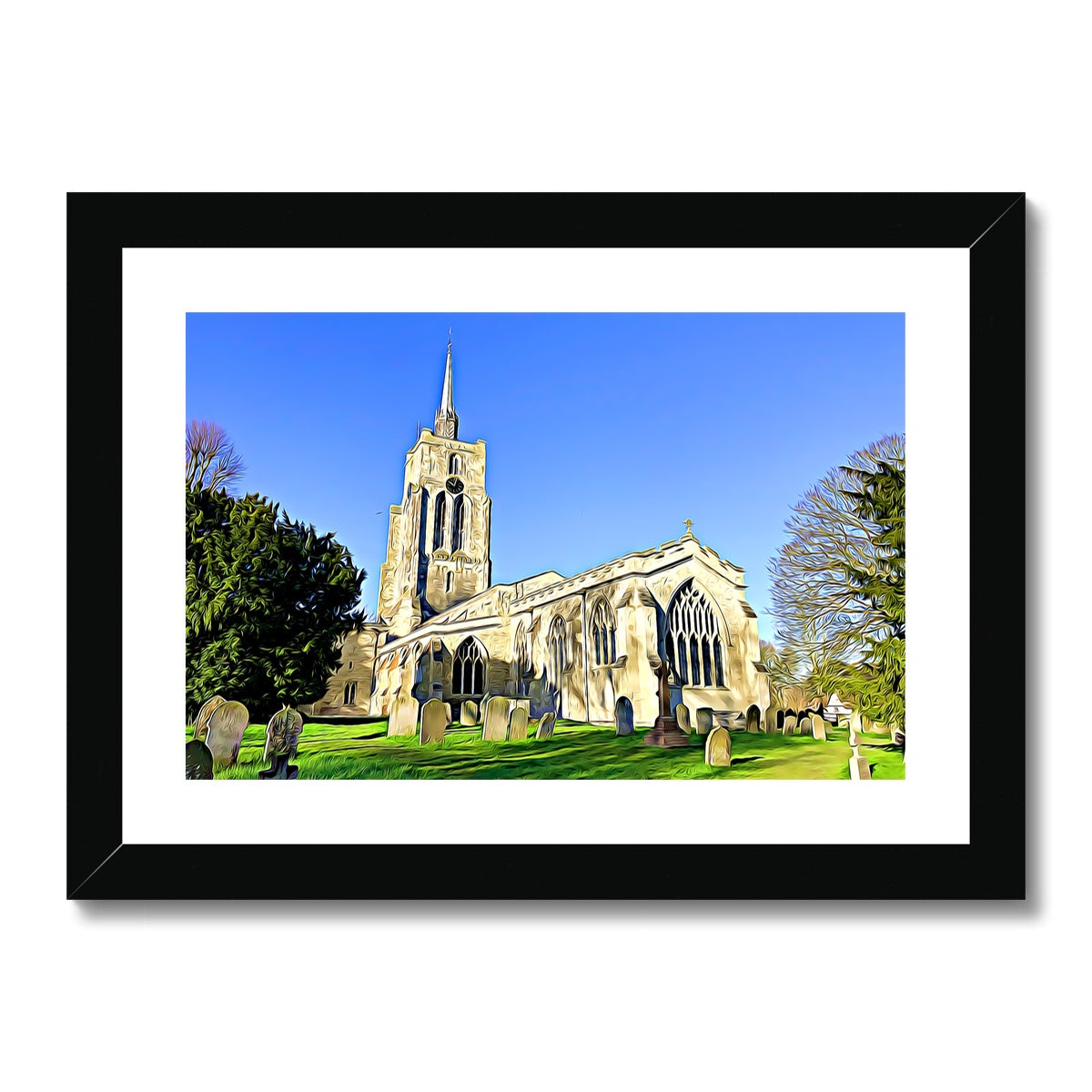 St Mary's East Face - Illustrated Framed & Mounted Print