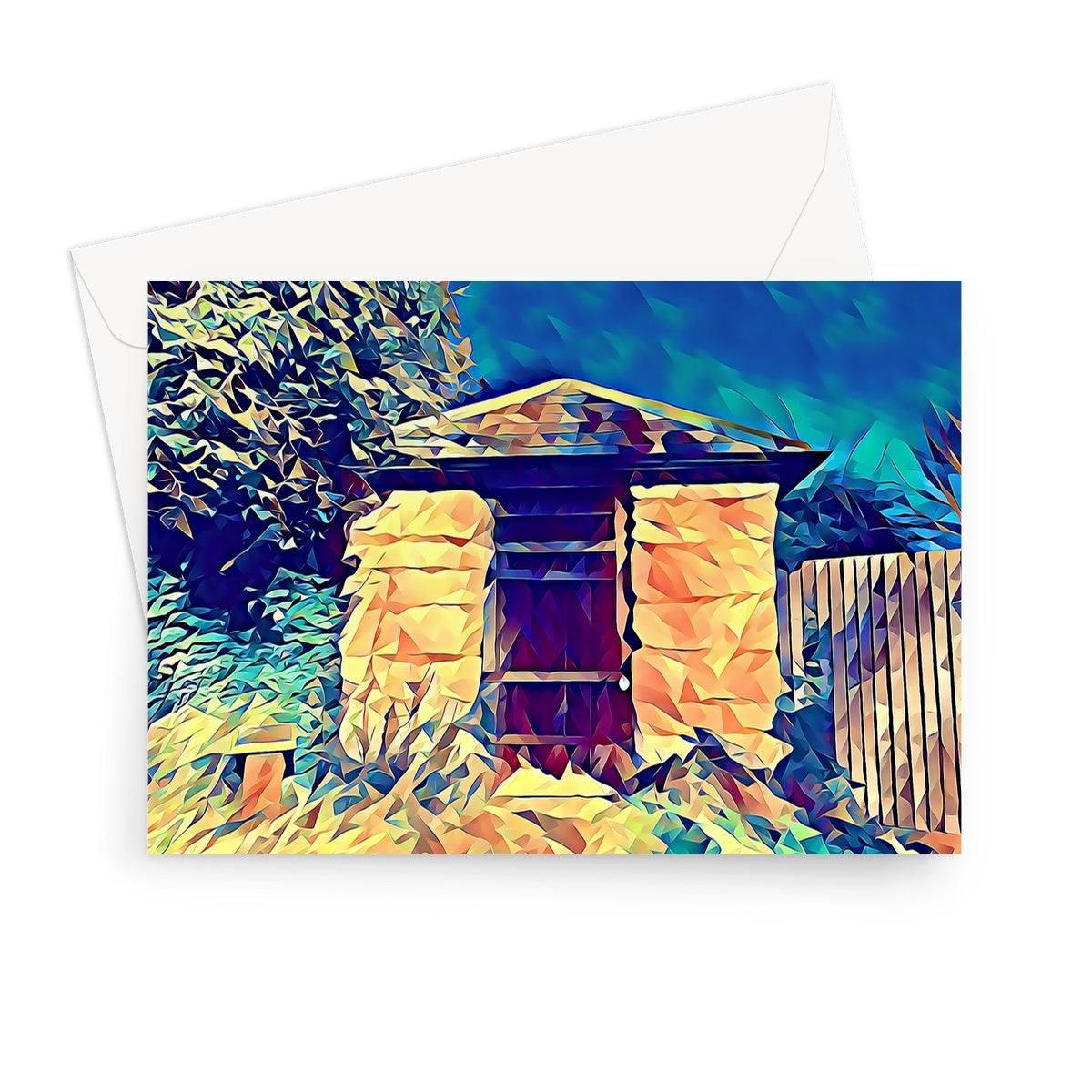 The Lock Up - Poly Art Greeting Card