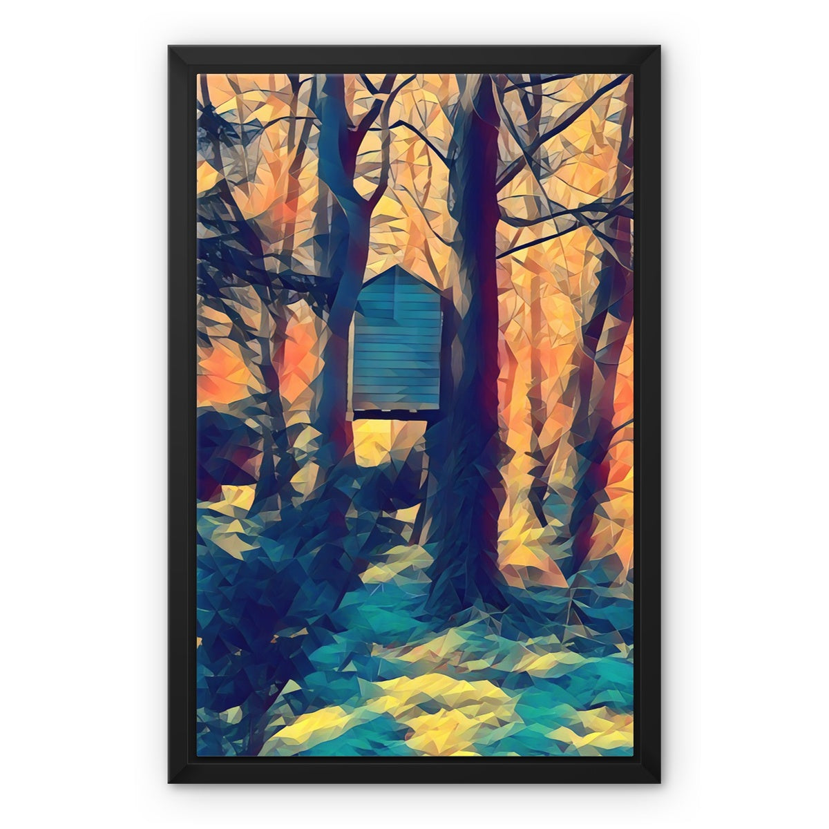 Tree House at Elbrook - Poly Art Framed Canvas