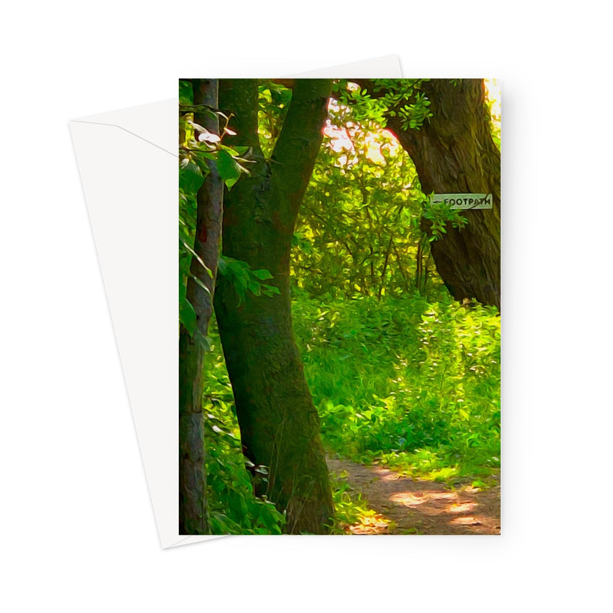 Gladed Footpath - Oil Greeting Card