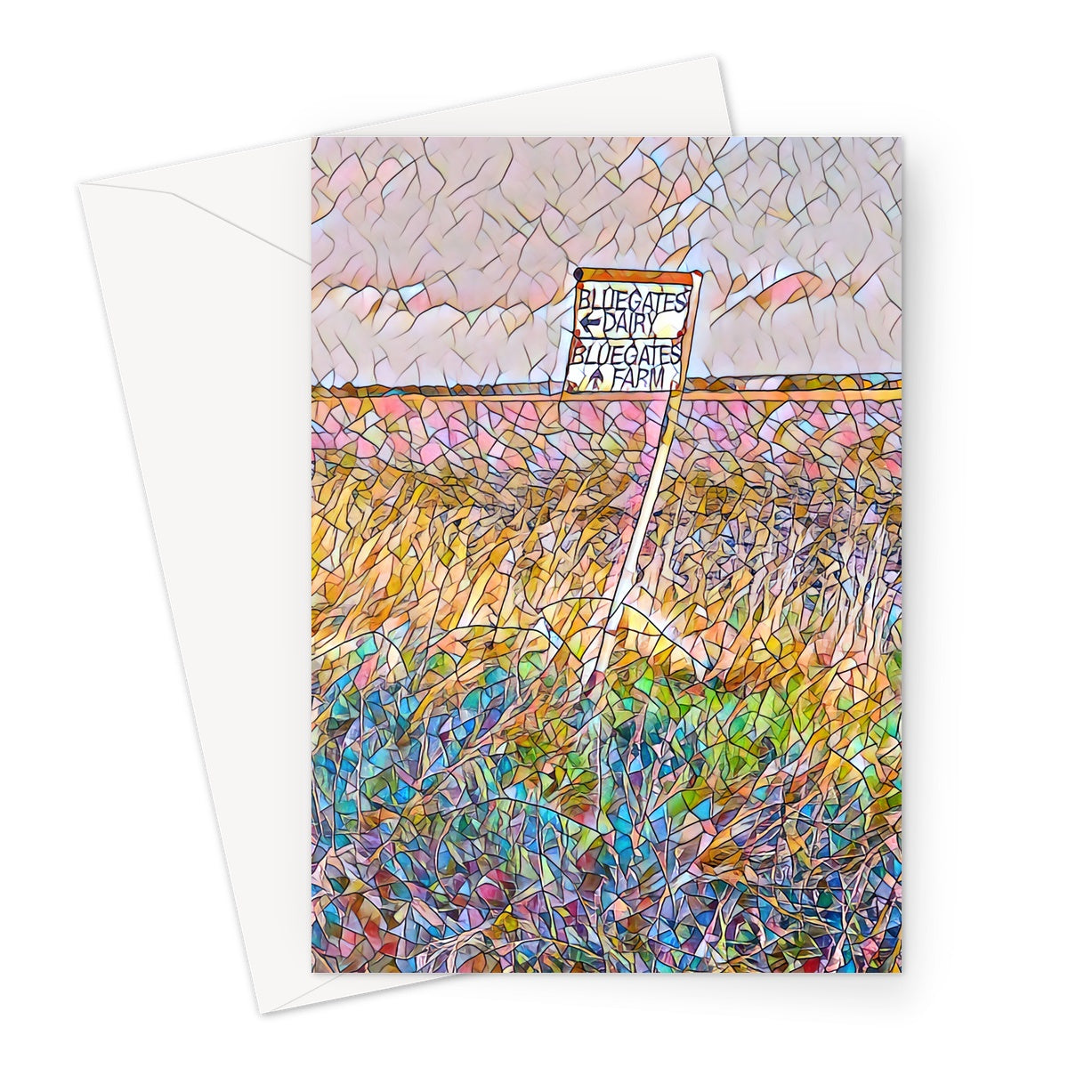 To Bluegates! - Mosaic Greeting Card