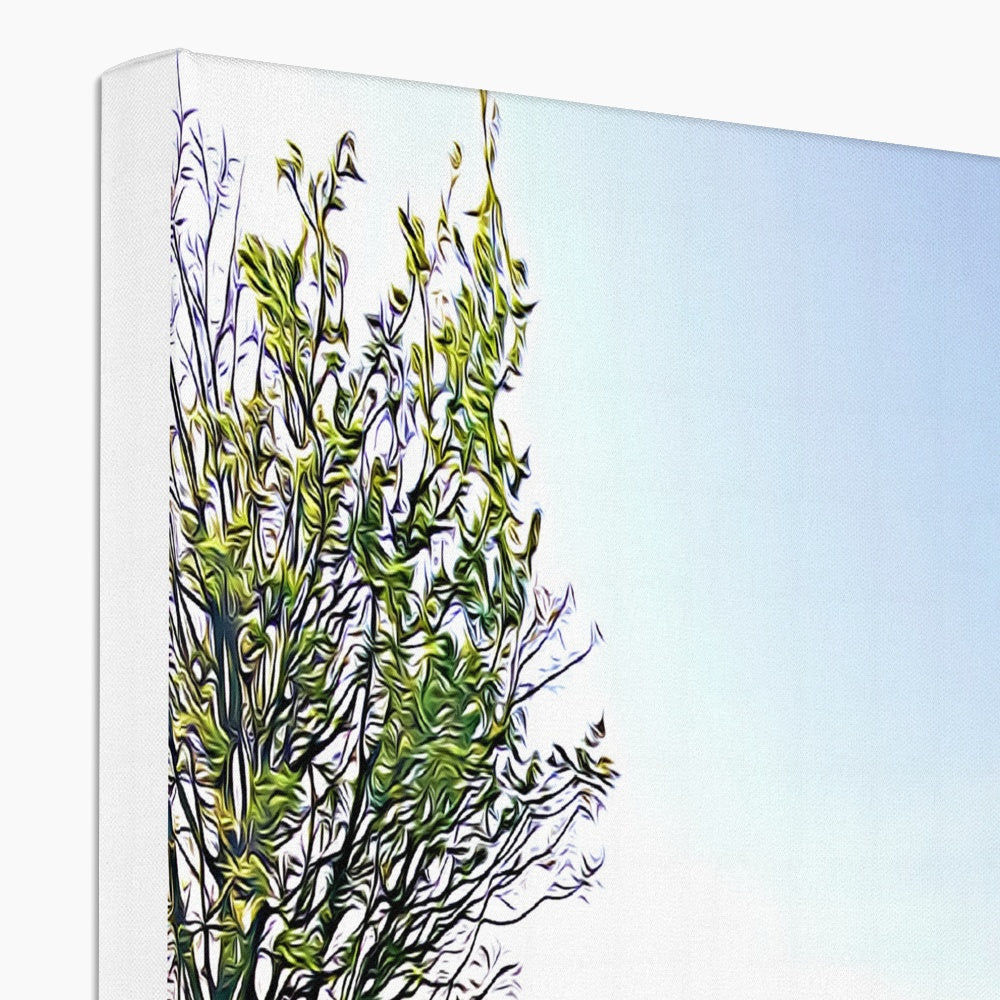 Poplars from Gardiners Lane - Illustrated Canvas