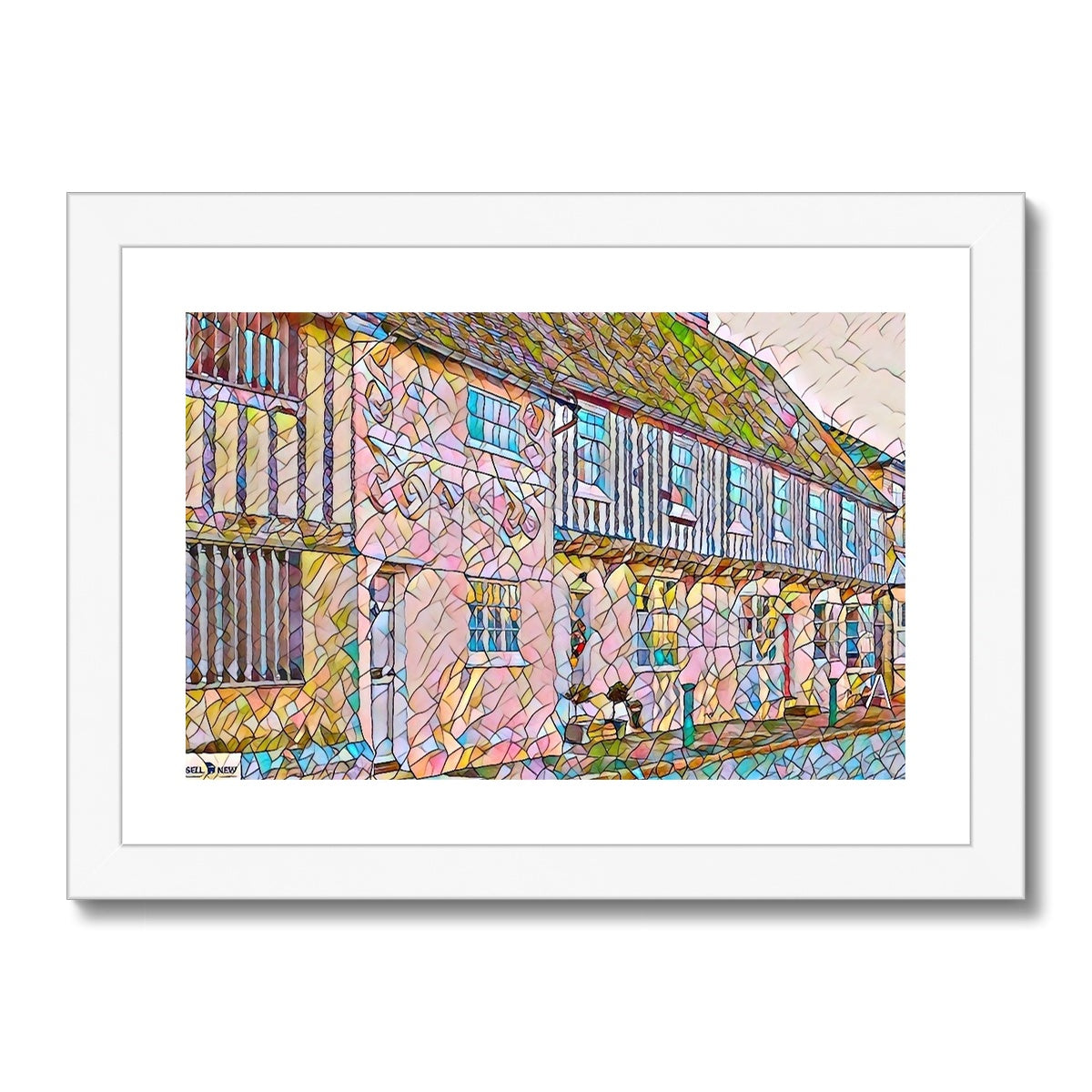 Tudor High Street - Mosaic Framed & Mounted Print