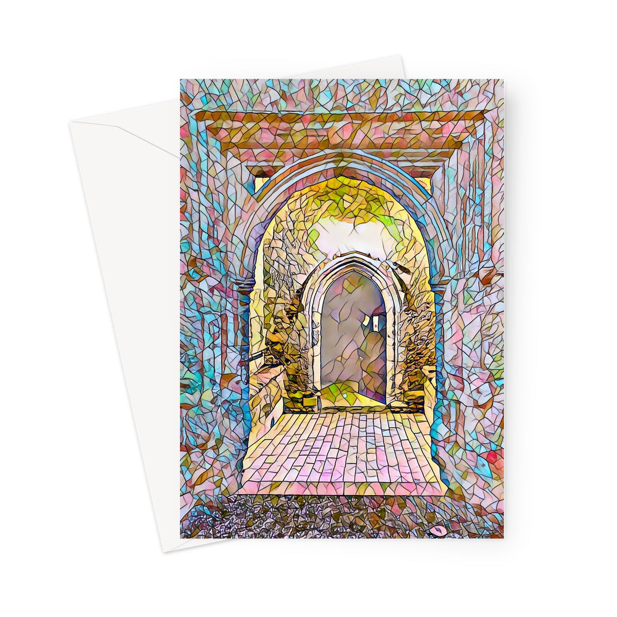 St Mary's North Entrance - Mosaic Greeting Card