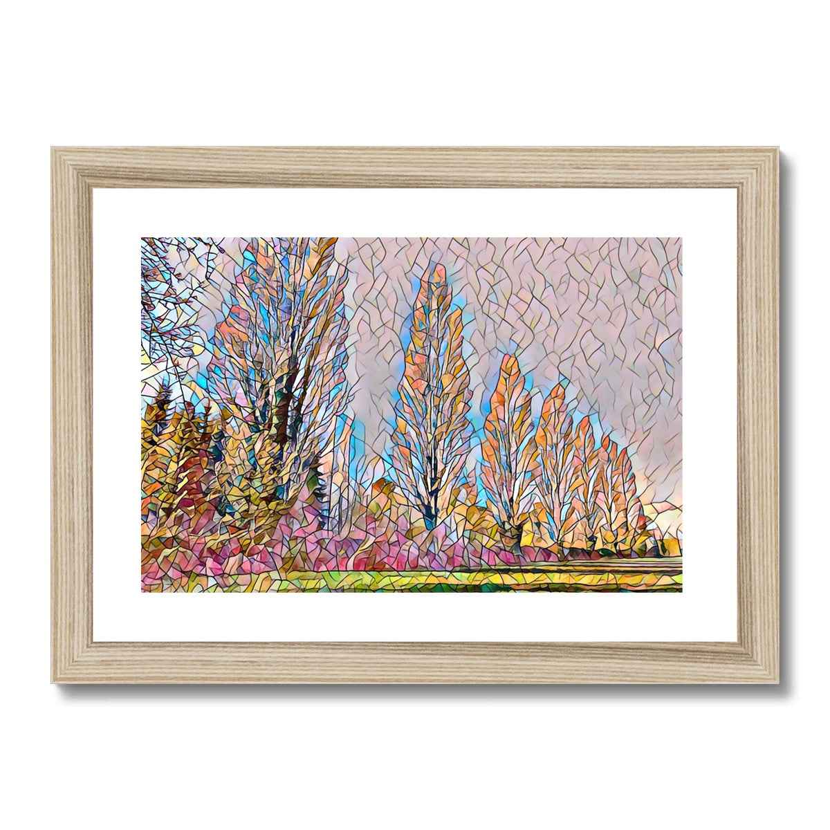 The Poplars - Mosaic Framed & Mounted Print