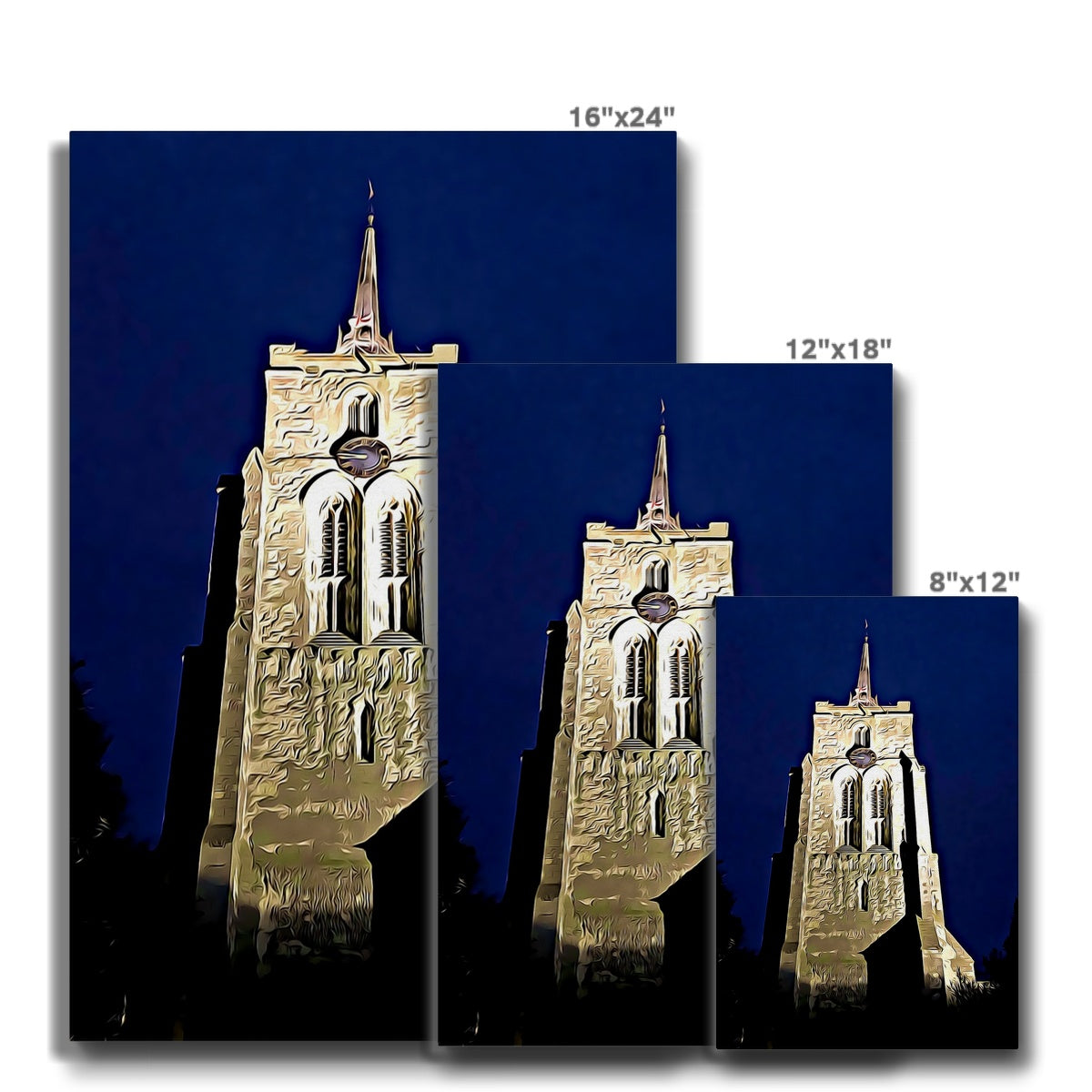 St Mary's in the Evening - Illustrated Canvas