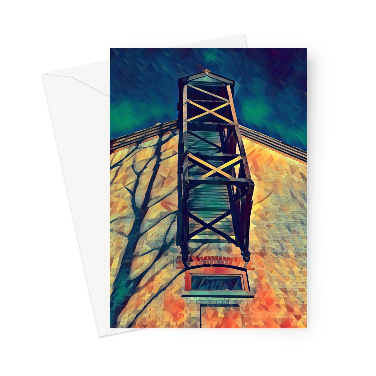 The Maltings - Poly Art Greeting Card