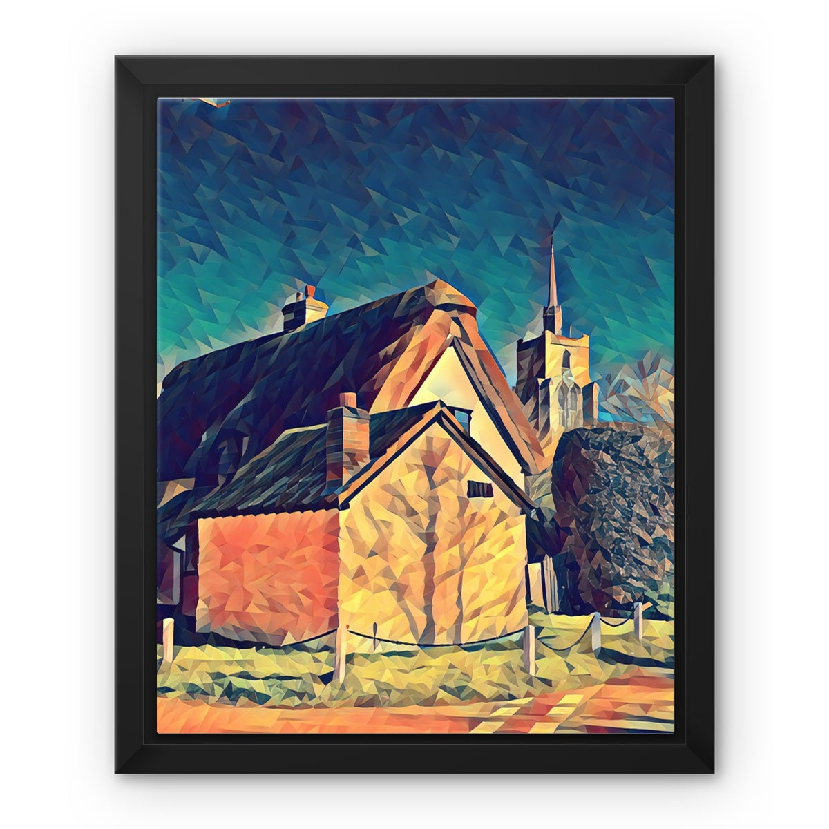 Chain Cottage - Poly Art Framed Canvas