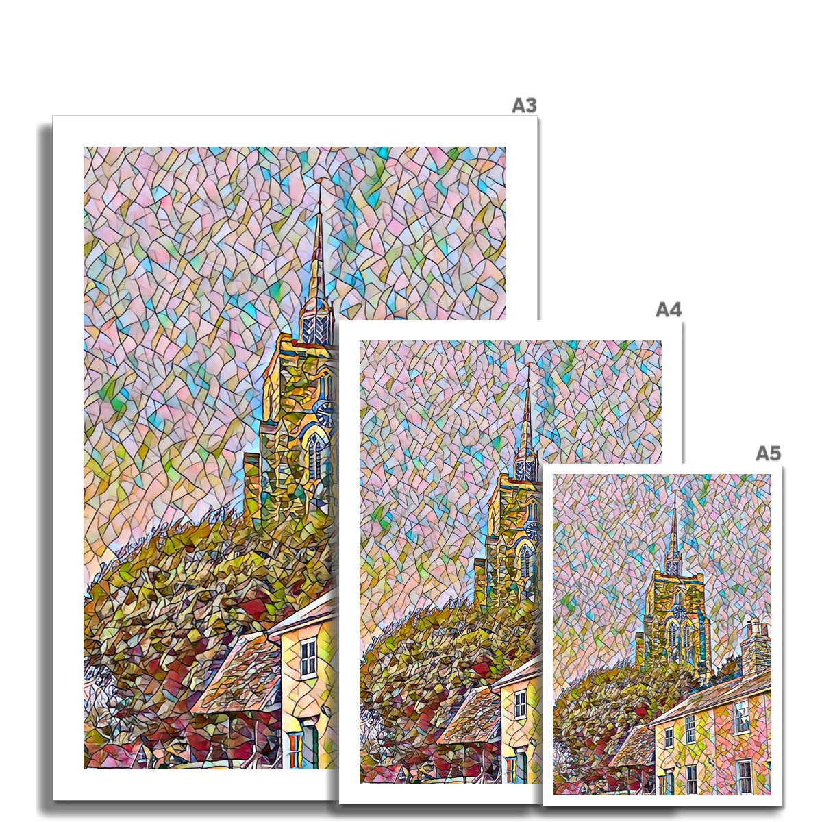 St Mary's from Mill Street - Mosaic Fine Art Print