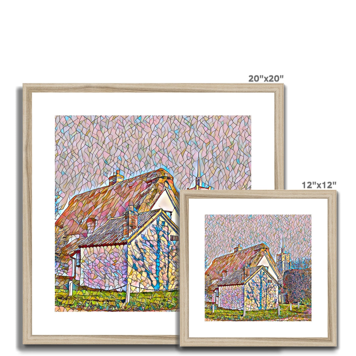 Chain Cottage - Mosaic Framed & Mounted Print