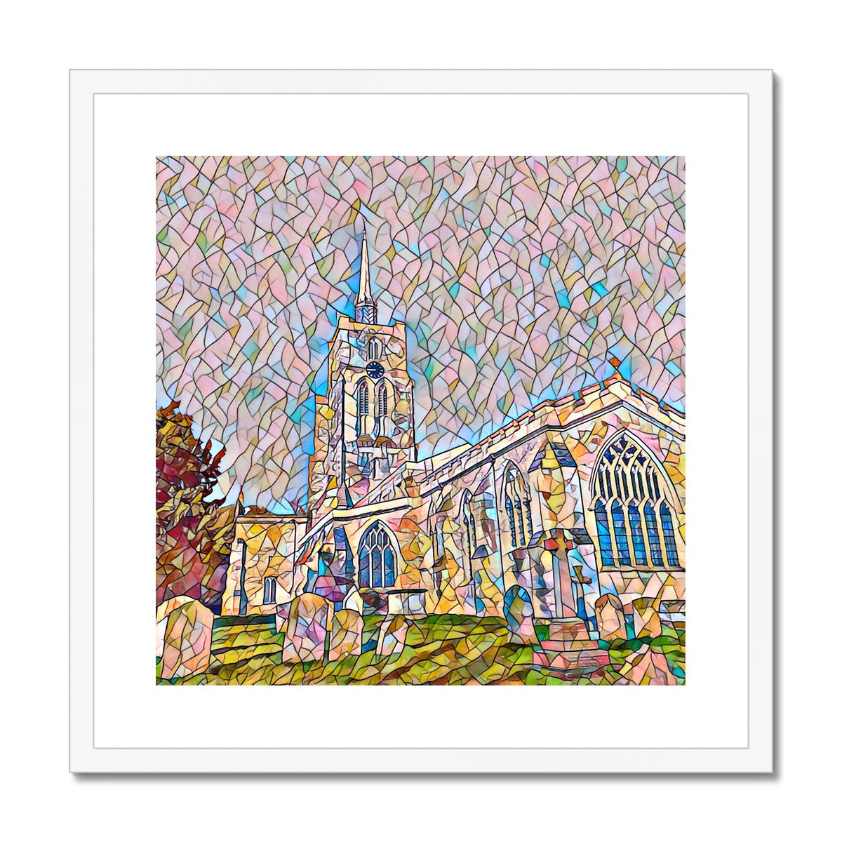 St Mary's Graveyard - Mosaic Framed & Mounted Print