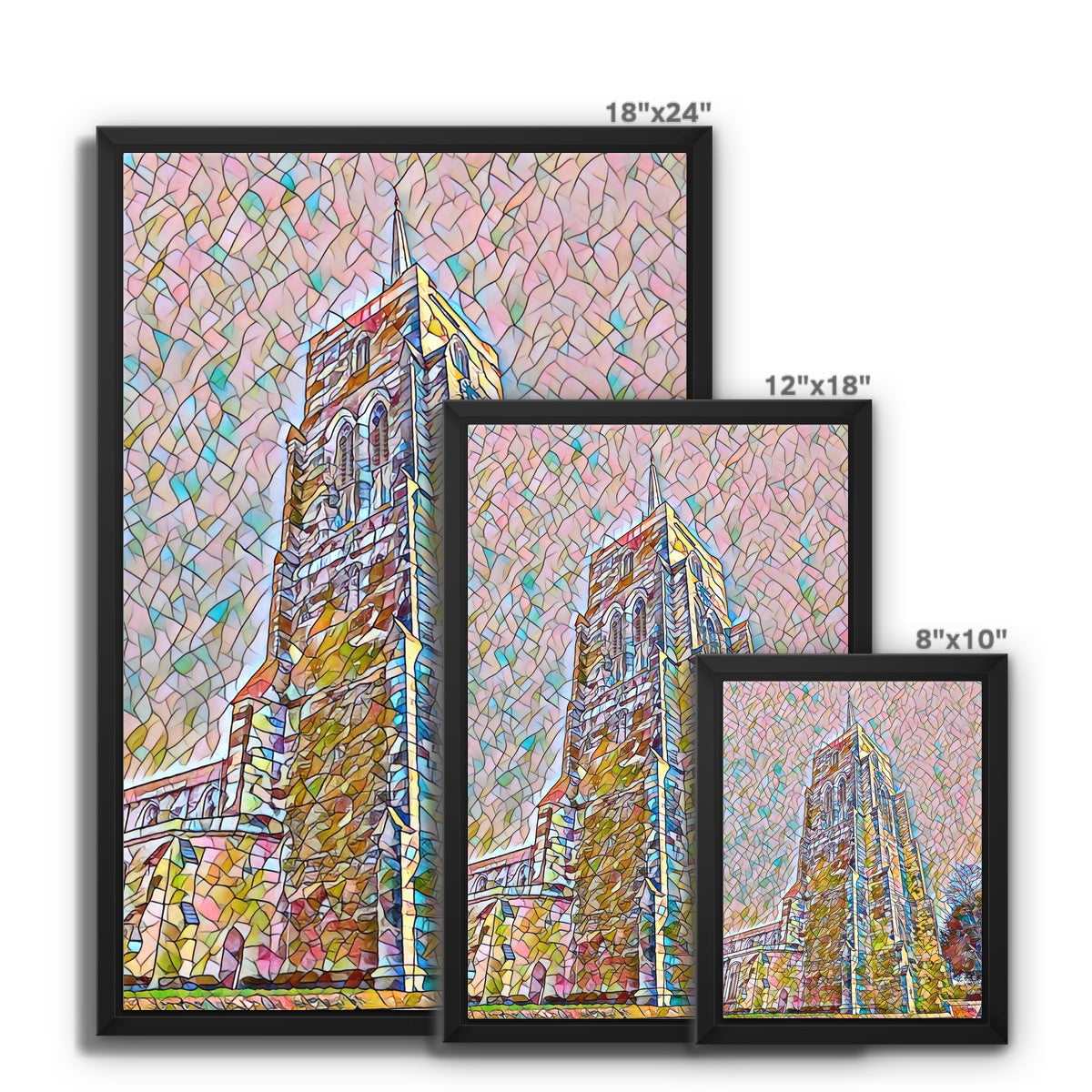 St Mary's Tower - Mosaic Framed Canvas