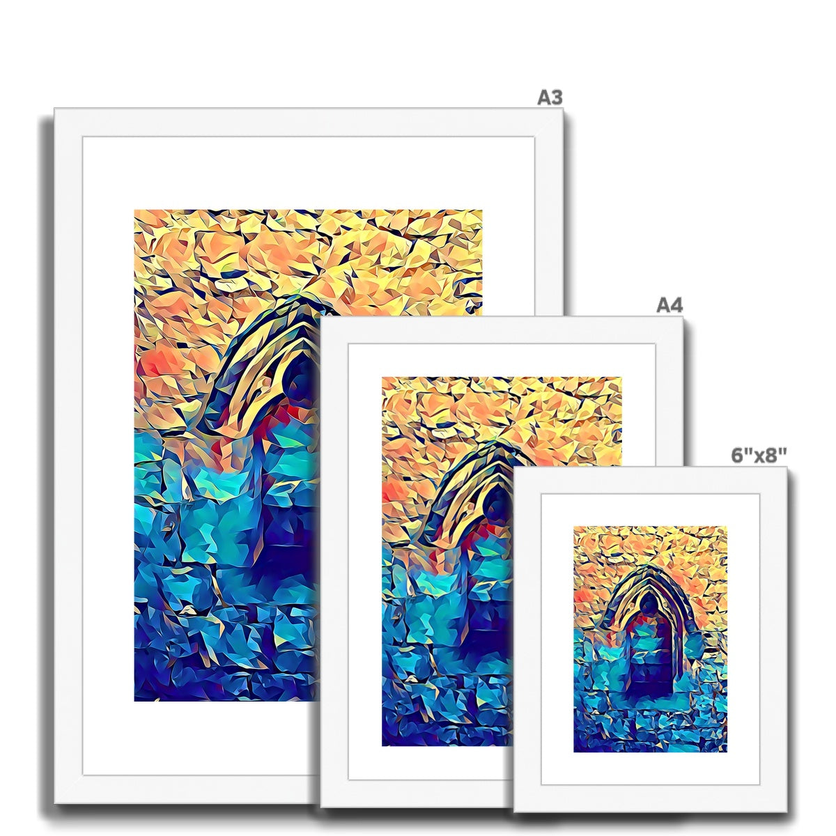 St Mary's Window Arch - Poly Art Framed & Mounted Print