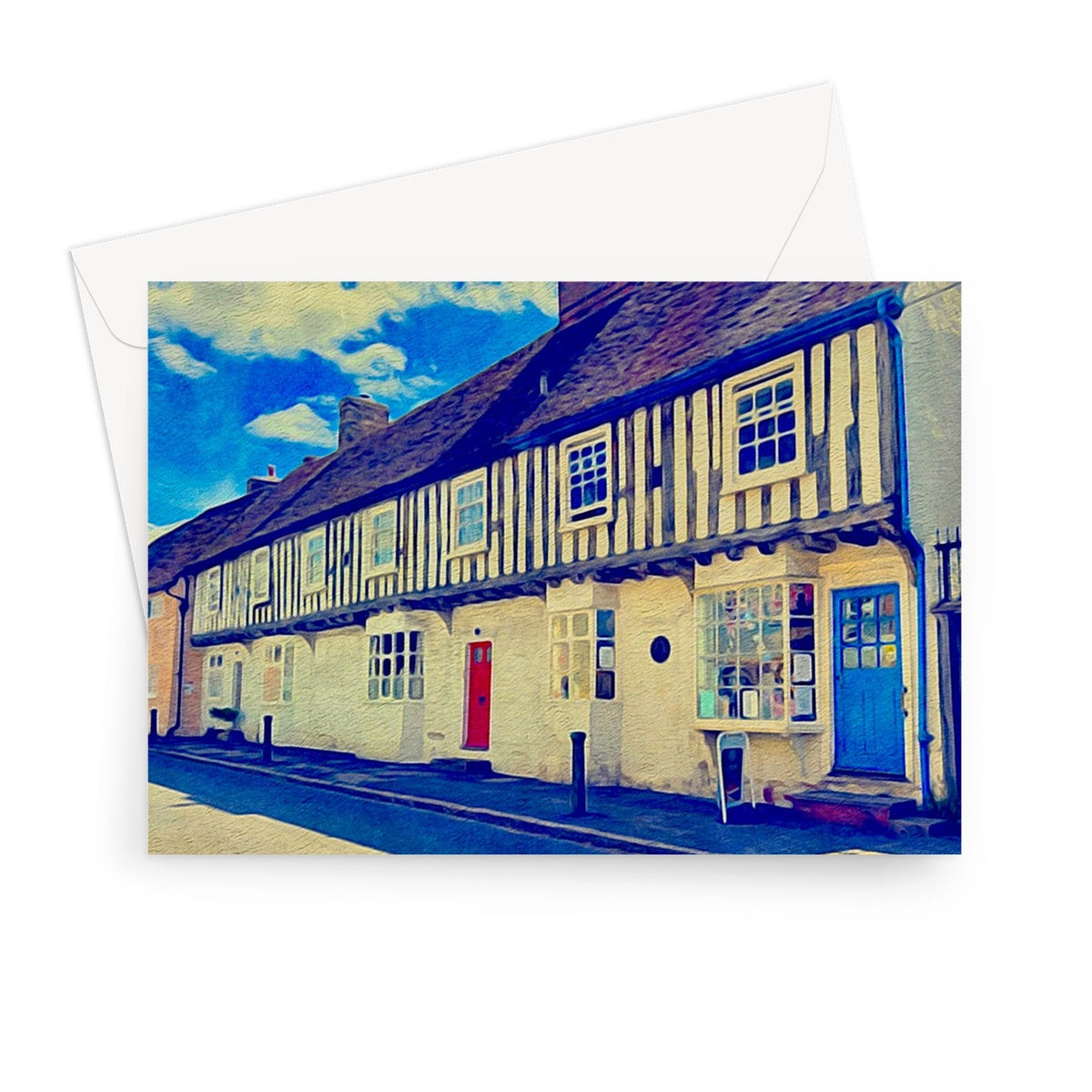 High Street - Oil Greeting Card