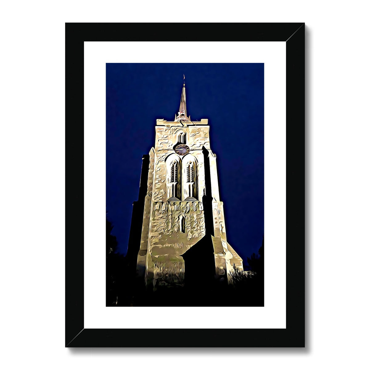 St Mary's in the Evening - Illustrated Framed & Mounted Print