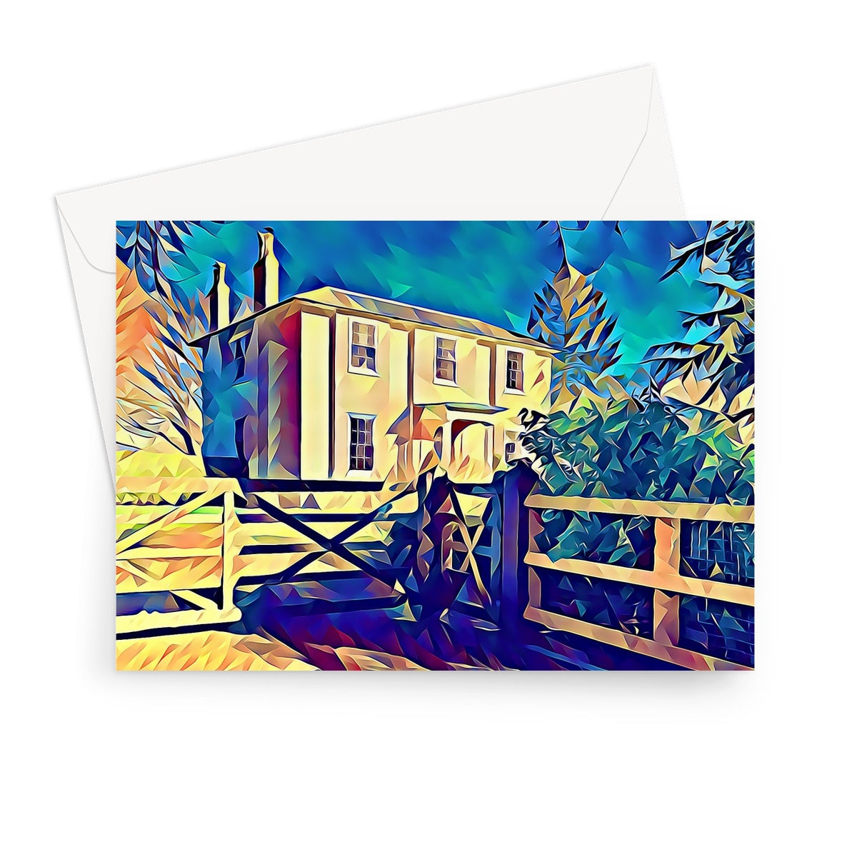 The Old Rectory - Poly Art Greeting Card