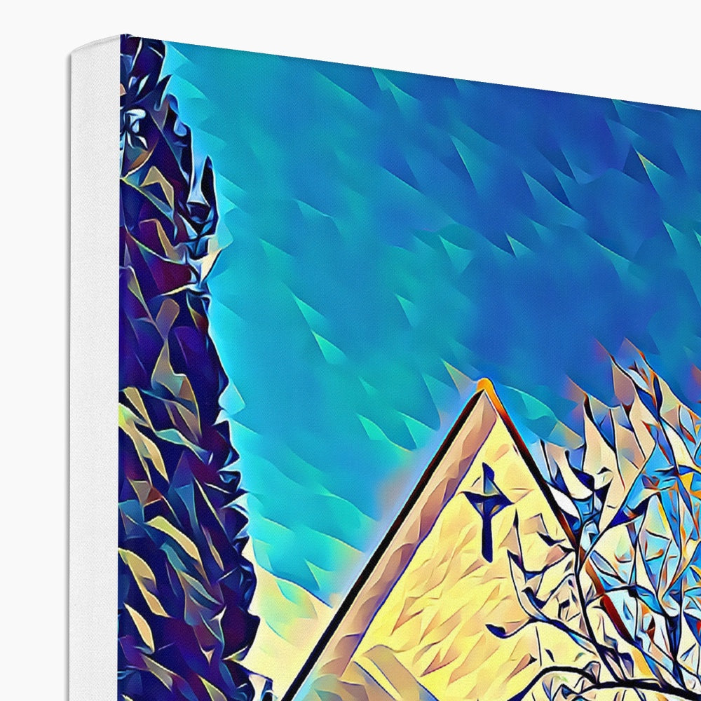 Cemetery Chapel - Poly Art Canvas