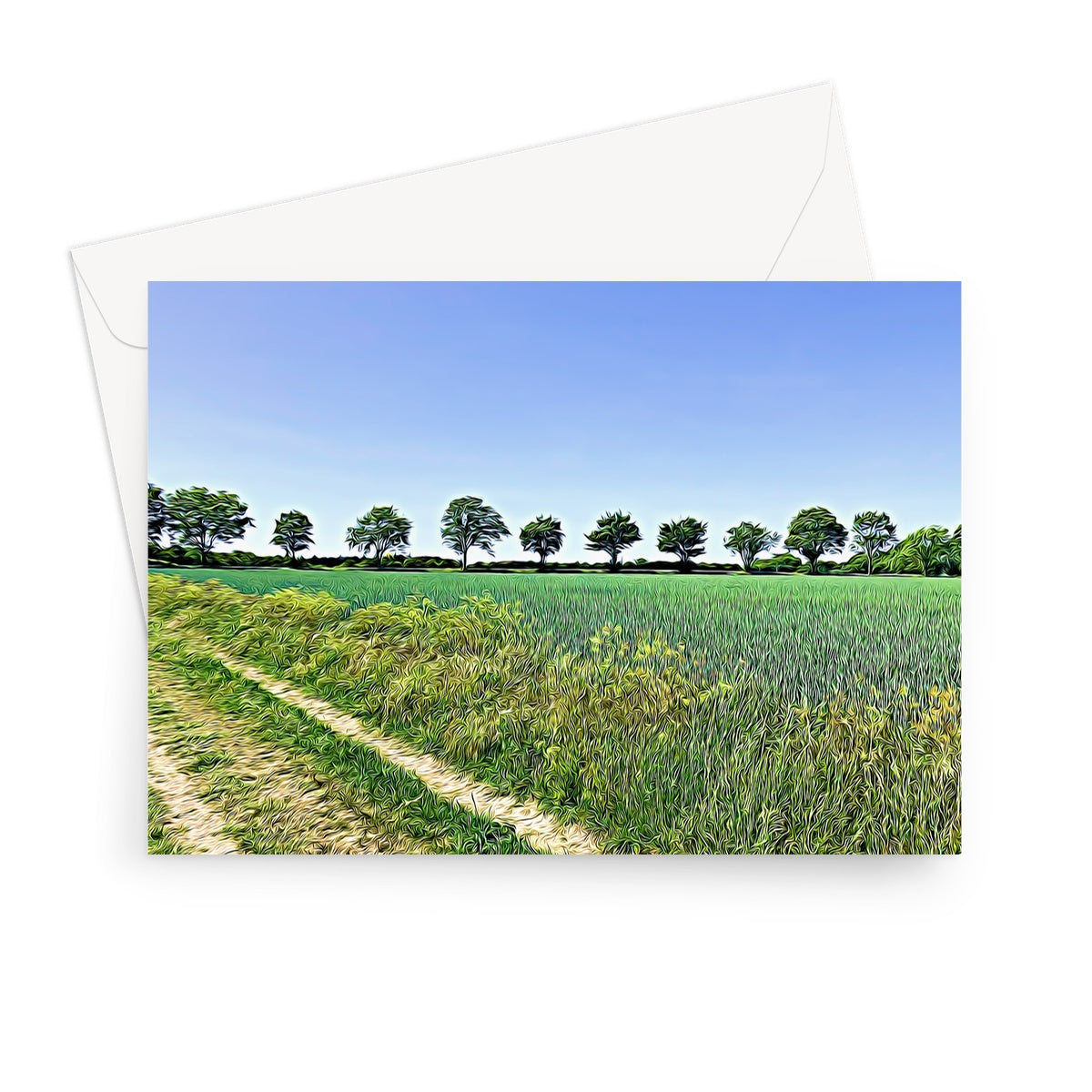 Ashwell Street Trees - Illustrated Greeting Card