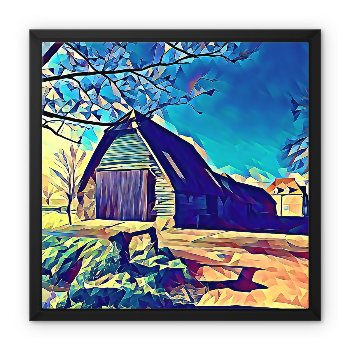 Bluegates Barn - Poly Art Framed Canvas