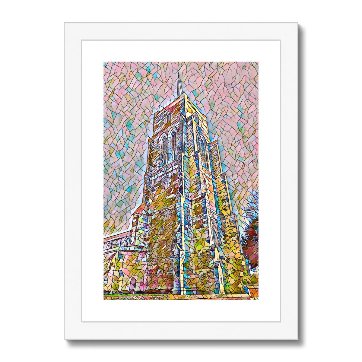 St Mary's Tower - Mosaic Framed & Mounted Print