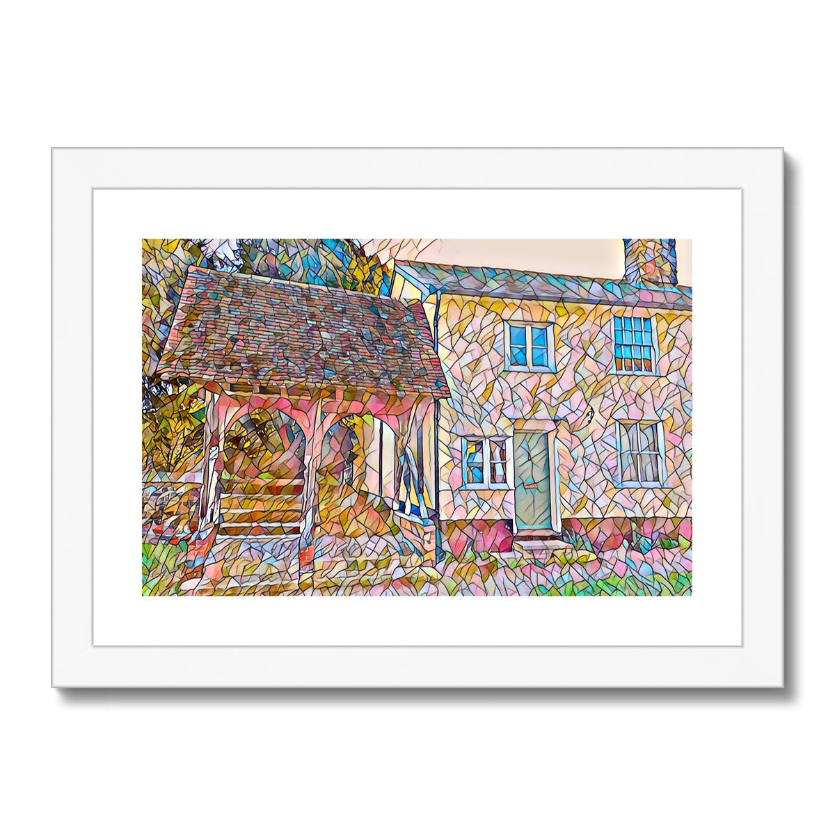 The Lychgate - Mosaic Framed & Mounted Print