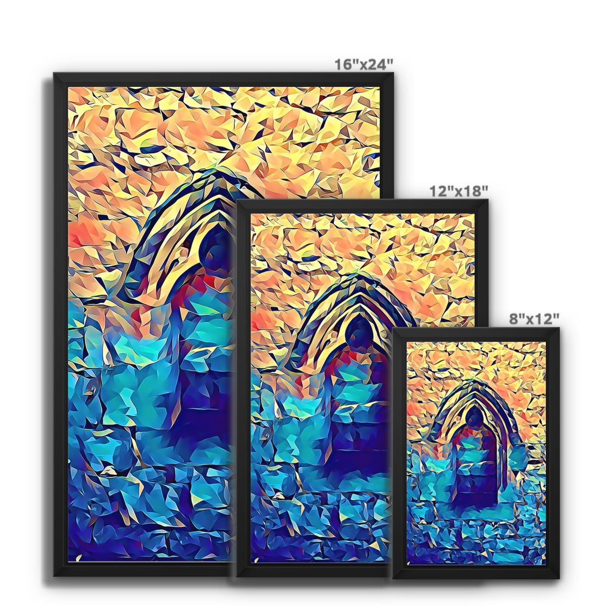 St Mary's Window Arch - Poly Art Framed Canvas