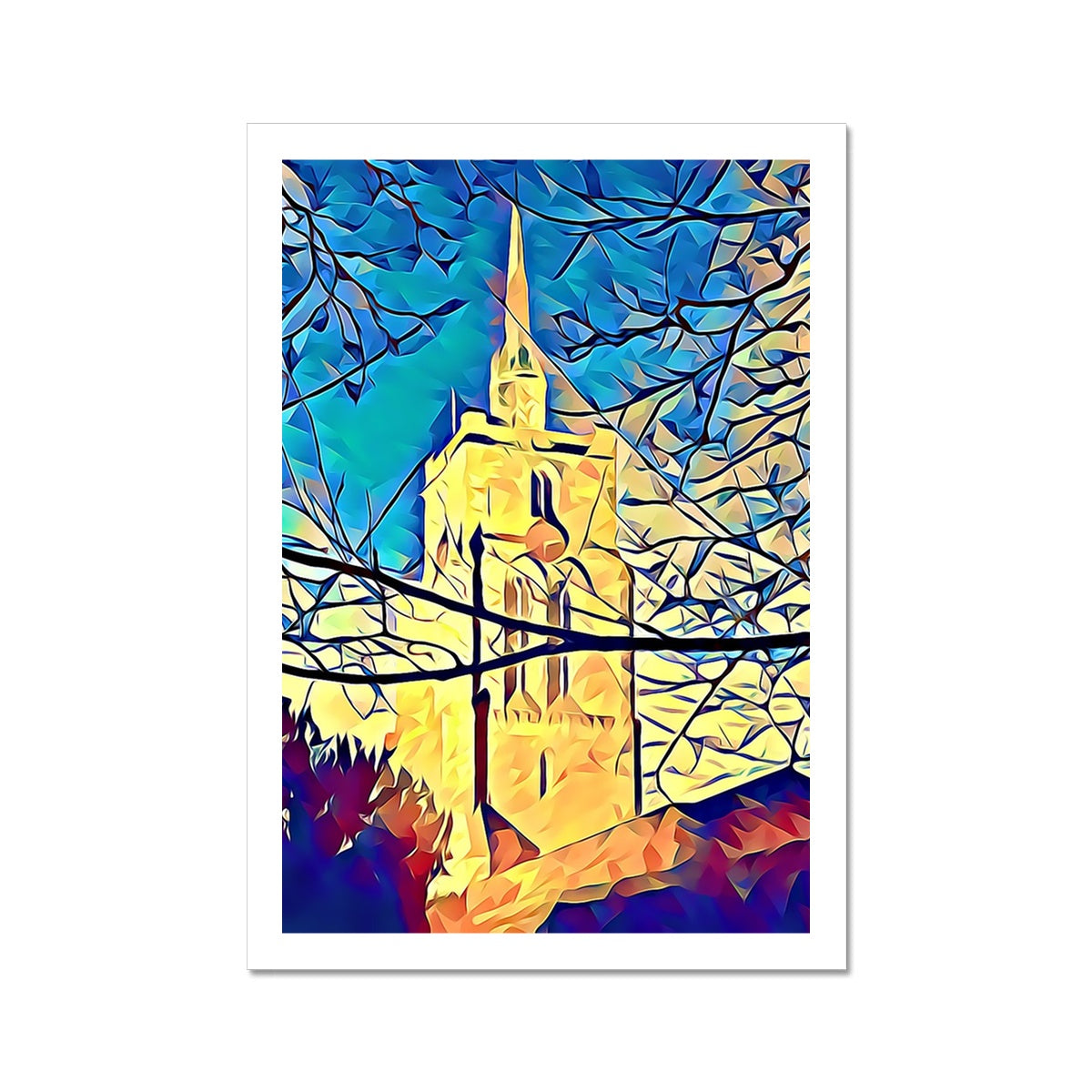 St Mary's Veiled - Poly Art Fine Art Print