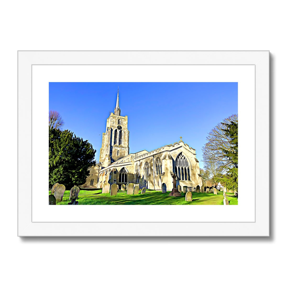 St Mary's East Face - Illustrated Framed & Mounted Print