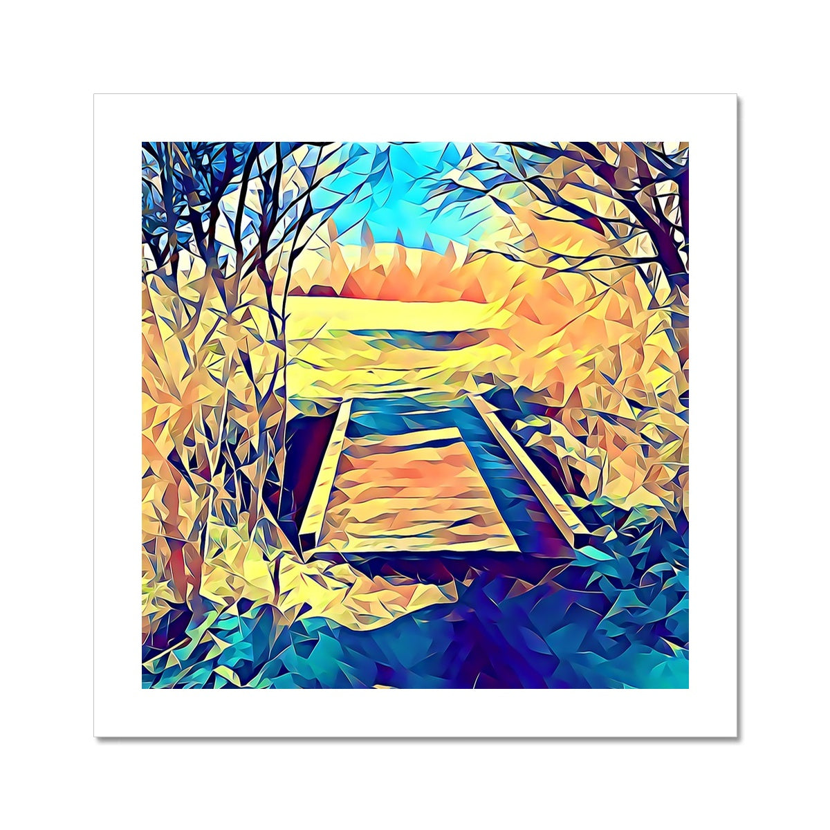 New Bridge - Poly Art Fine Art Print