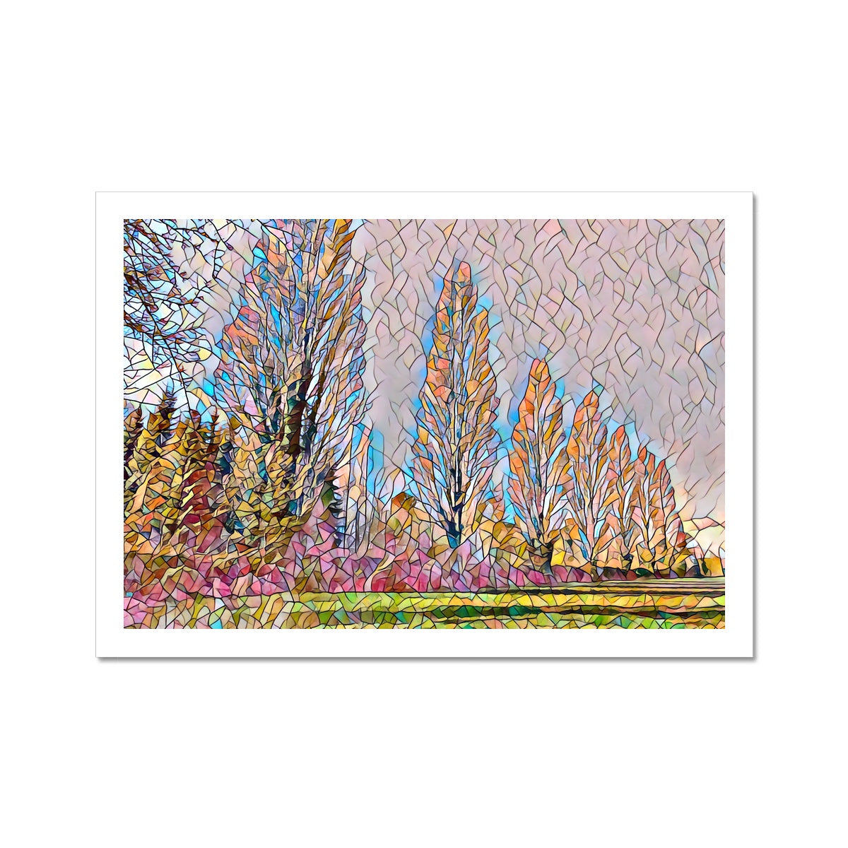 The Poplars - Mosaic Fine Art Print