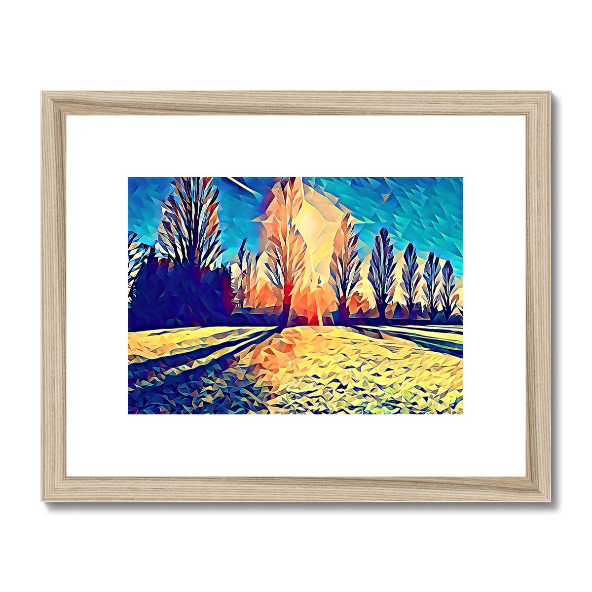 The Poplars - Poly Art Framed & Mounted Print