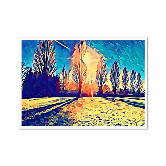 The Poplars - Poly Art Fine Art Print