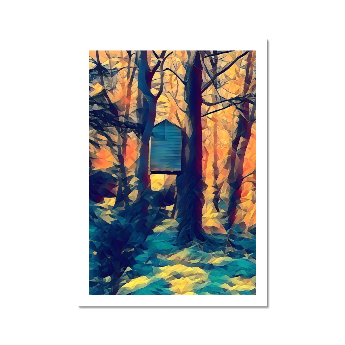 Tree House at Elbrook - Poly Art Fine Art Print