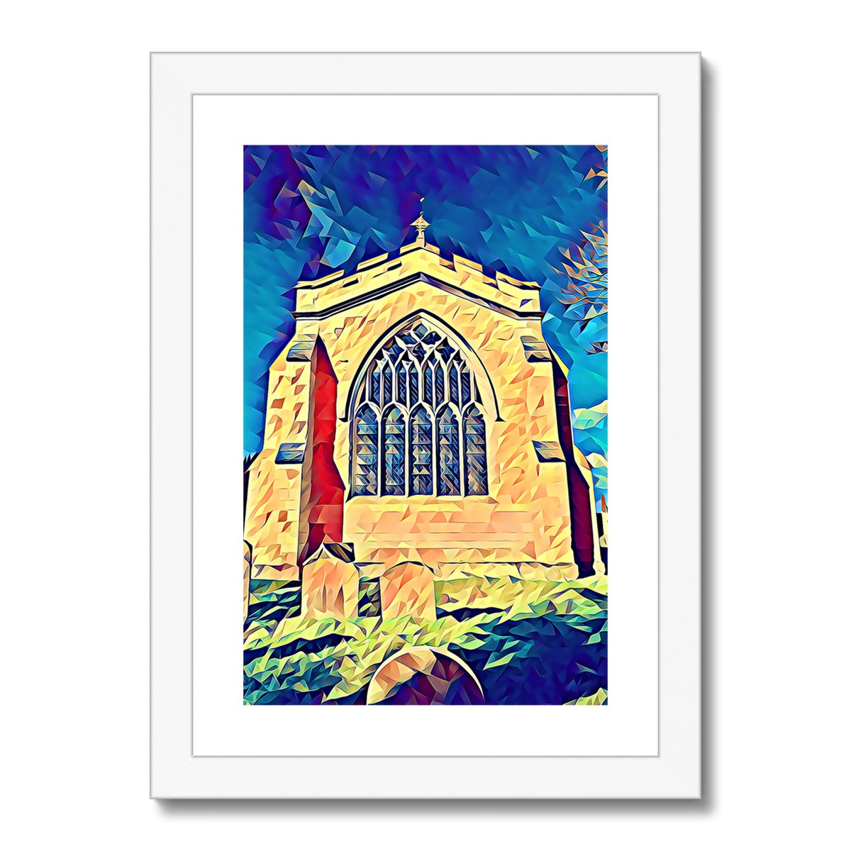 St Mary's East Face - Poly Art Framed & Mounted Print