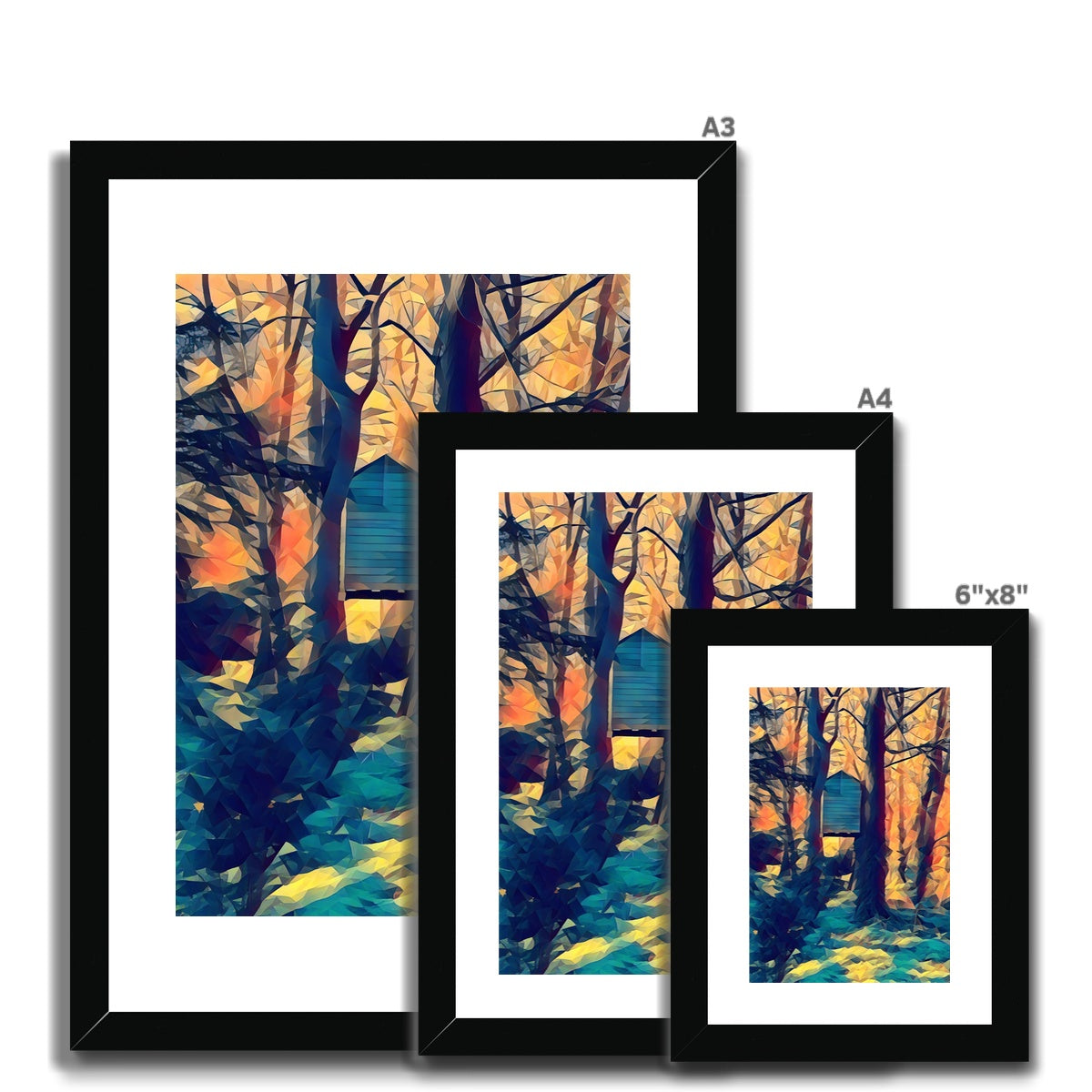 Tree House at Elbrook - Poly Art Framed & Mounted Print