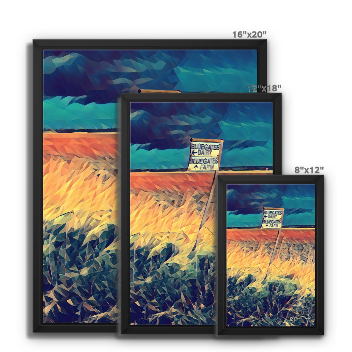 To Bluegates! - Poly Art Framed Canvas