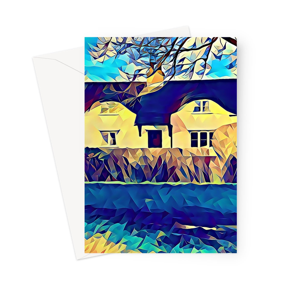 Ashwell End - Poly Art Greeting Card