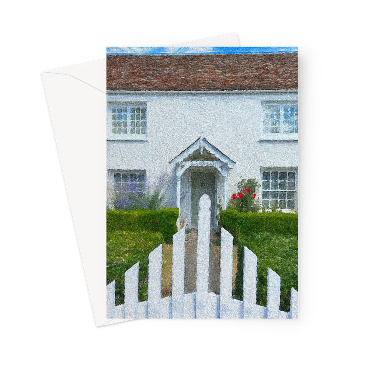 Vine Cottage - Oil Greeting Card